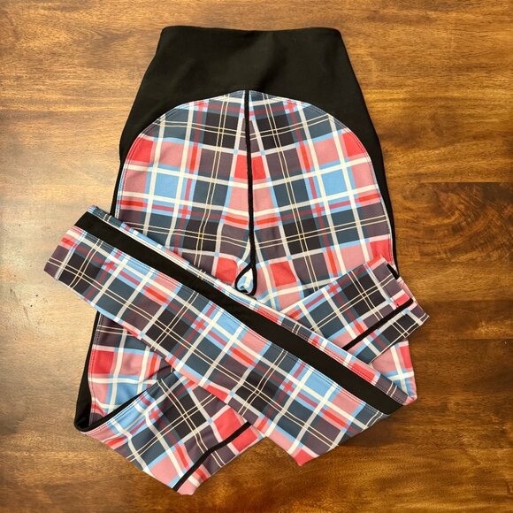 SPLITS59 Agathe Jacinthe Plaid Legging + Techflex Bra Matching Set / XS - Picture 9 of 14